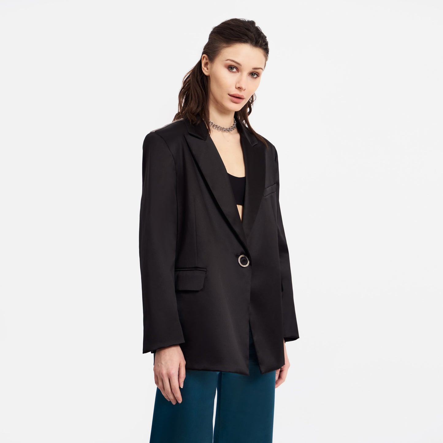 REAL BLAZER SATIN SILK