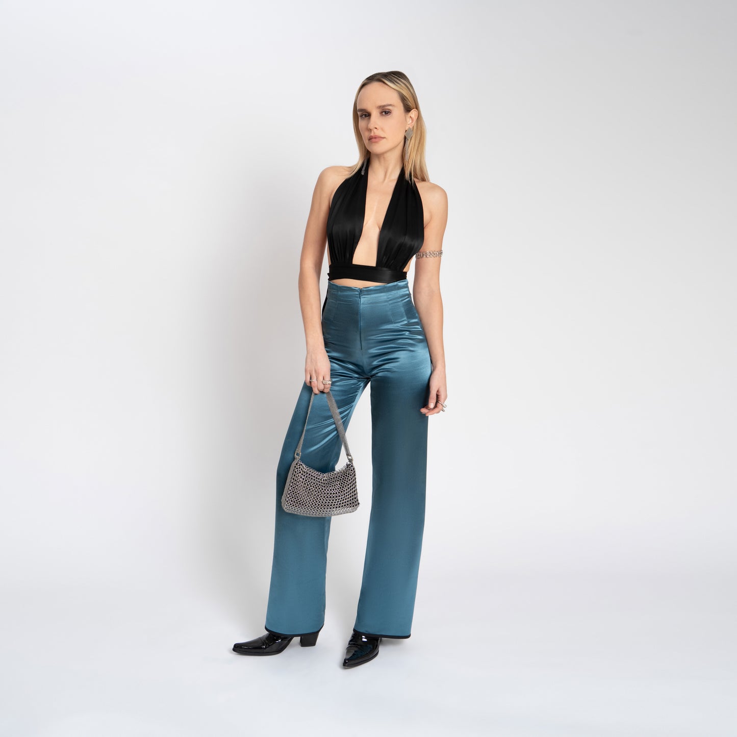 VIRGIN TOP BLACK SILK