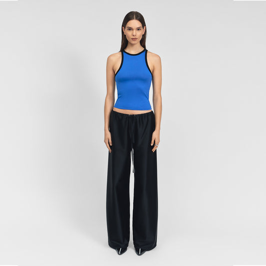 Lutheal Pants in Black Satin