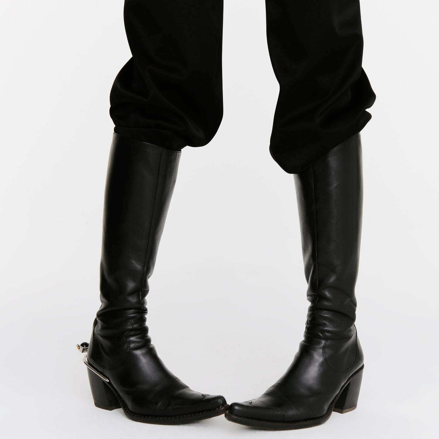 SEAMLESS PANTS BLACK SATIN