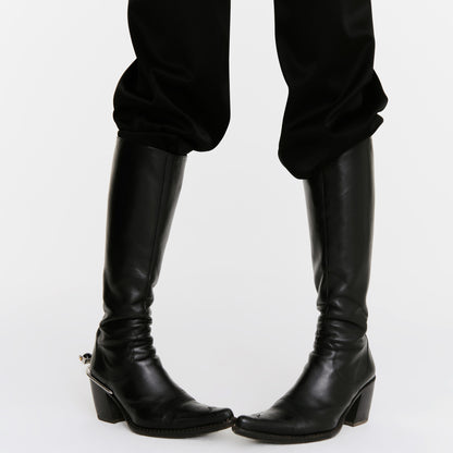 SEAMLESS PANTS BLACK SATIN