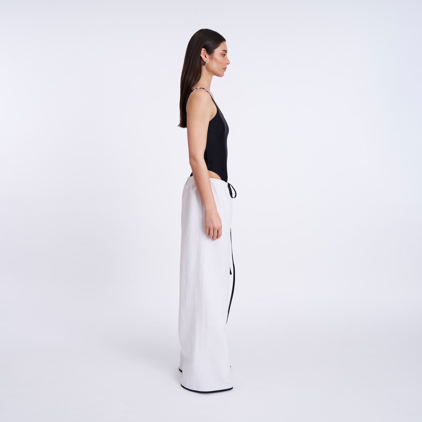 Luteal Pants in White Linen