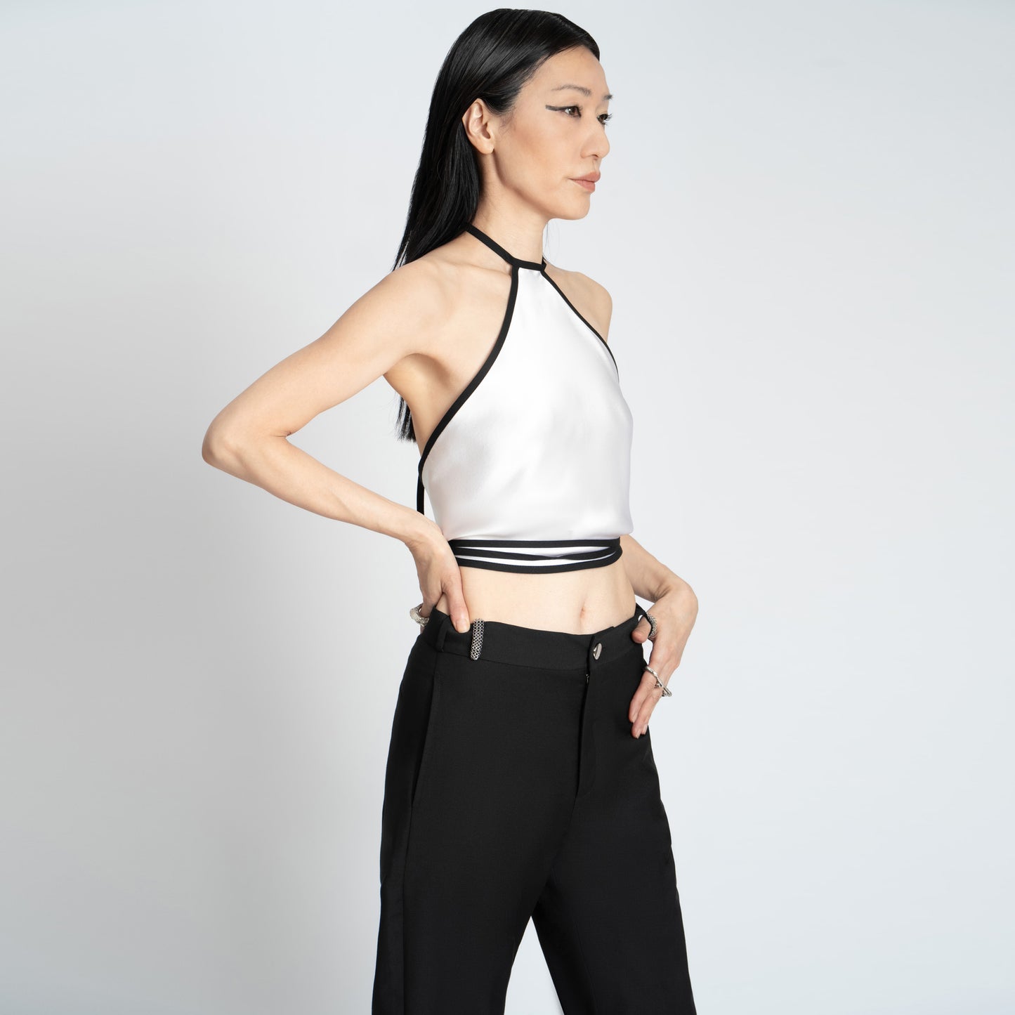 HESTIA TOP WHITE SILK