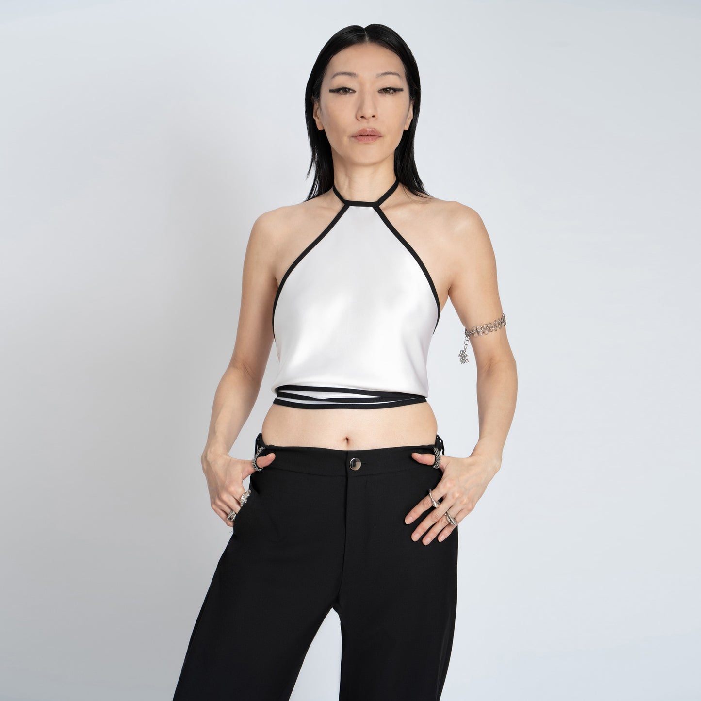 HESTIA TOP WHITE SILK