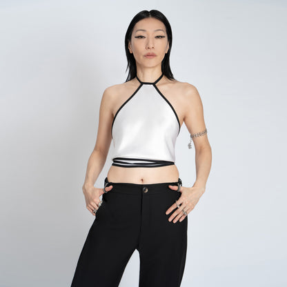 HESTIA TOP WHITE SILK