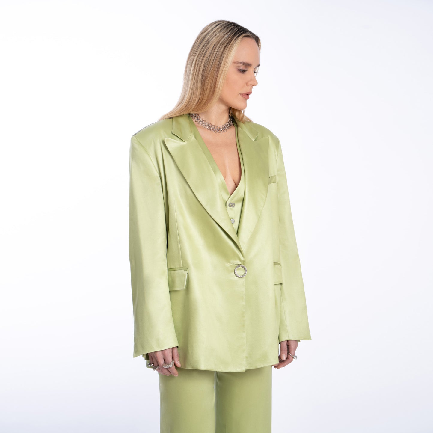 REAL BLAZER MATCHA GREEN
