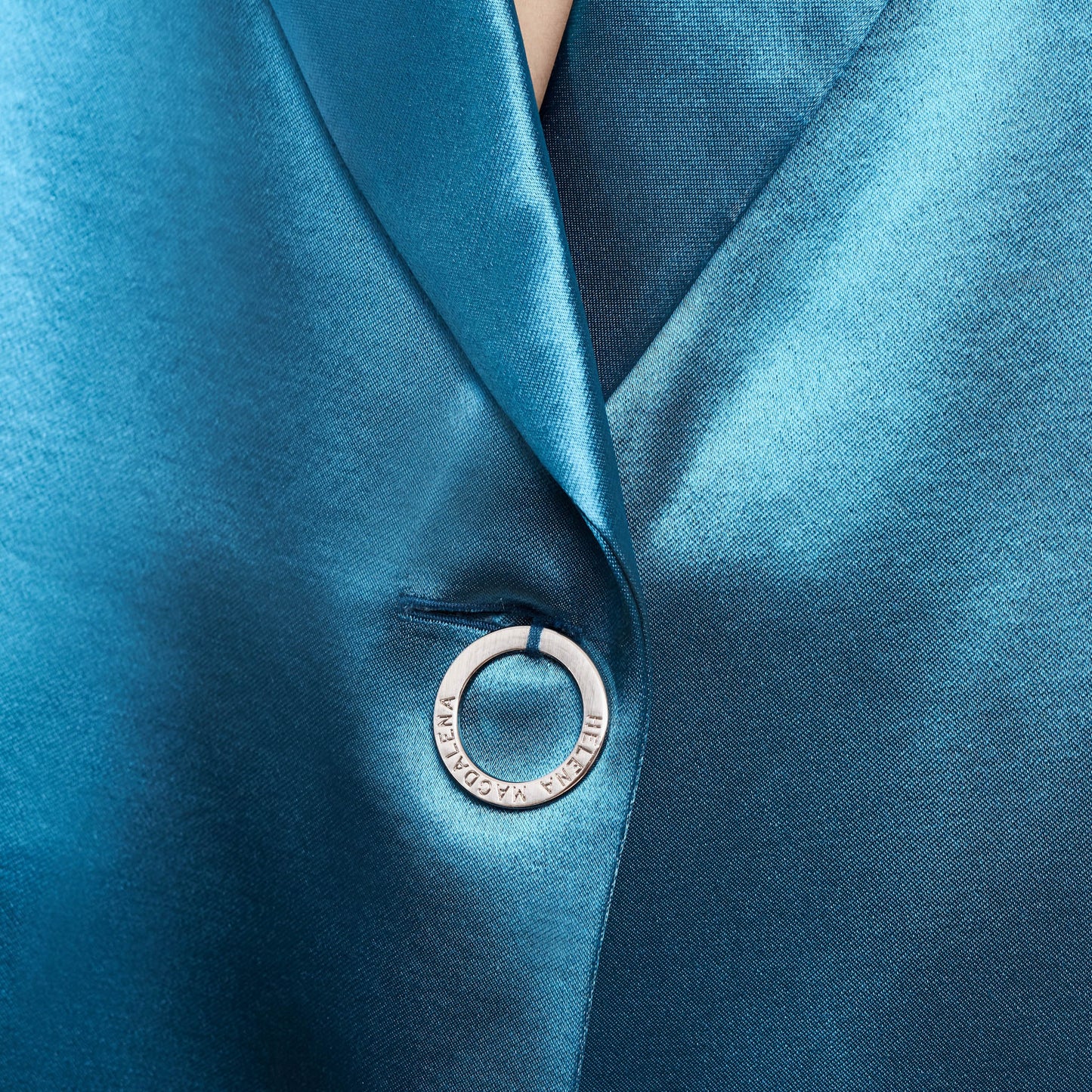 REAL BLAZER BLUE SATIN