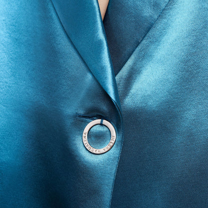 REAL BLAZER BLUE SATIN