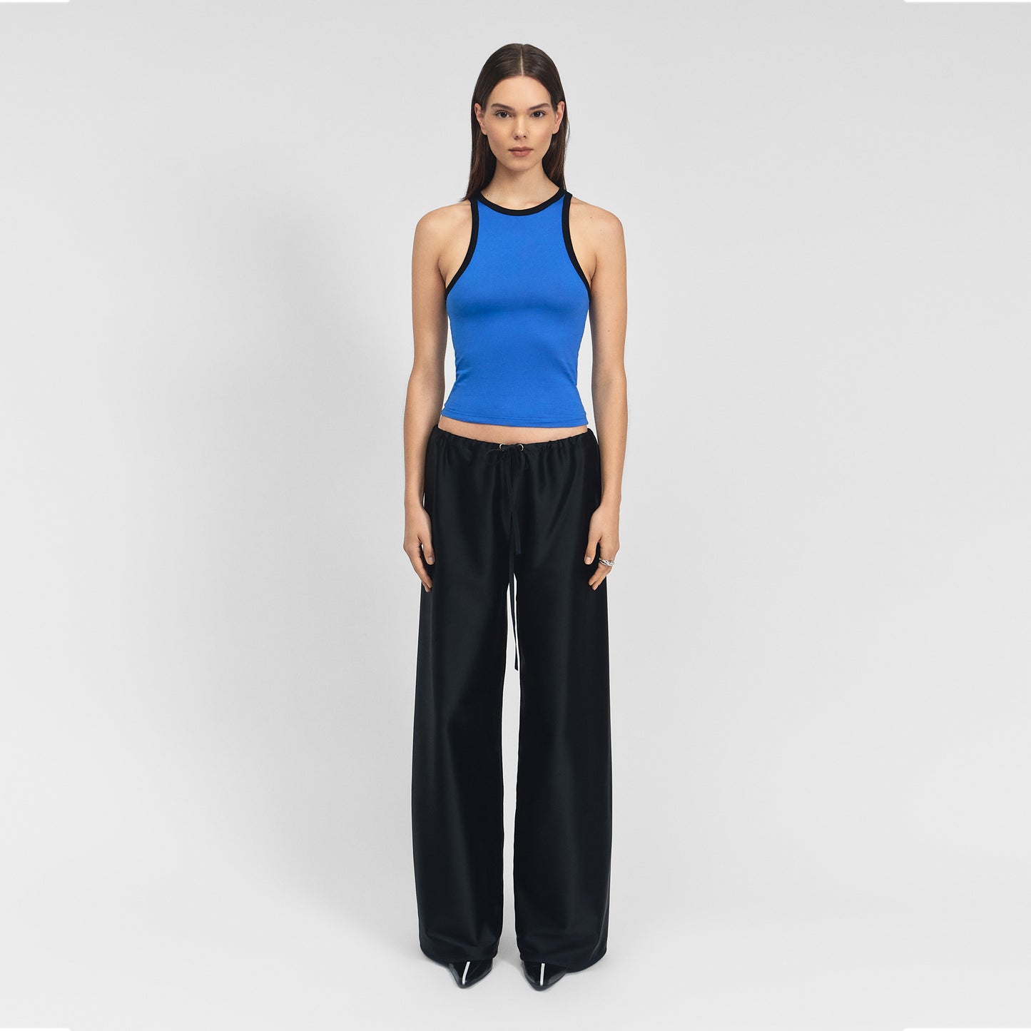 Lutheal Pants in Black Satin