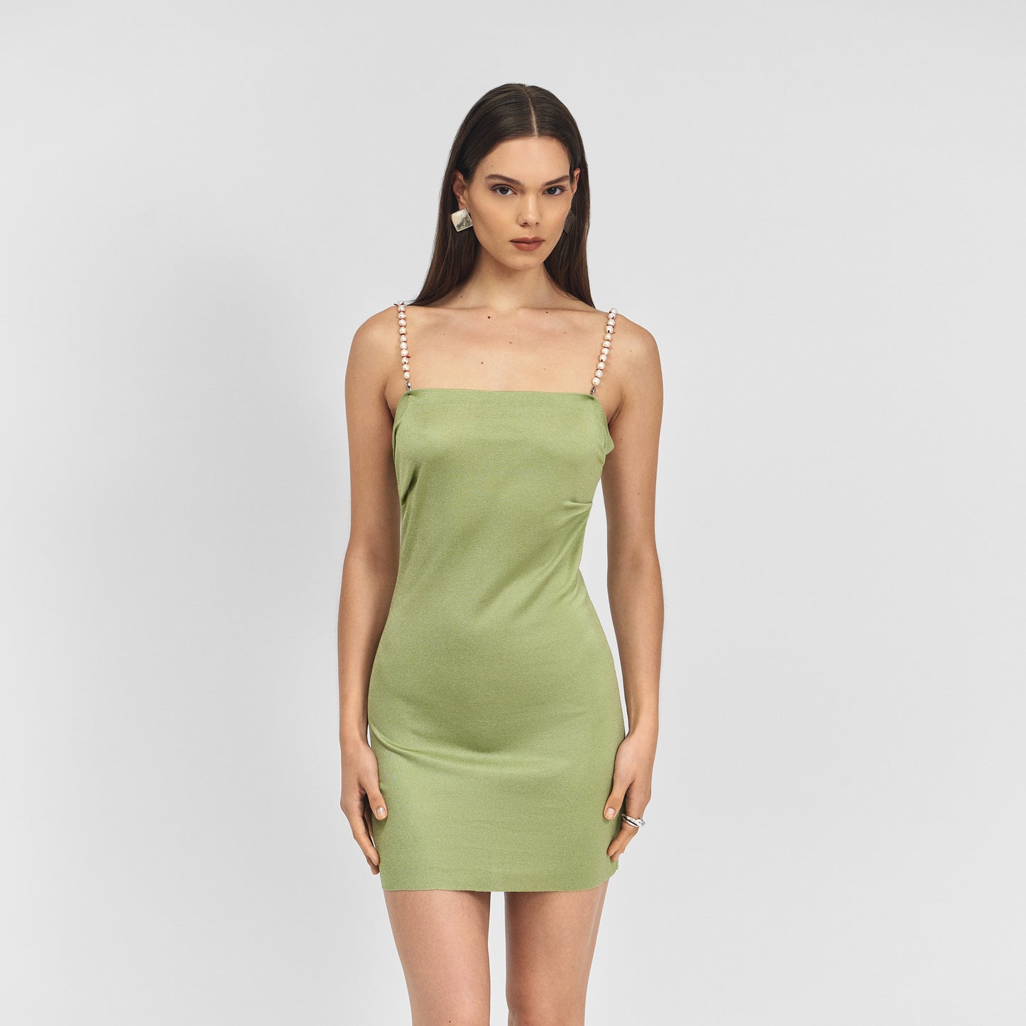 Eva Dress Mini Green Short Jersey Dress | Helena Magdalena HELENA MAGDALENA Eva Dress Mini Green Short Jersey Dress | Helena Magdalena HELENA MAGDALENA