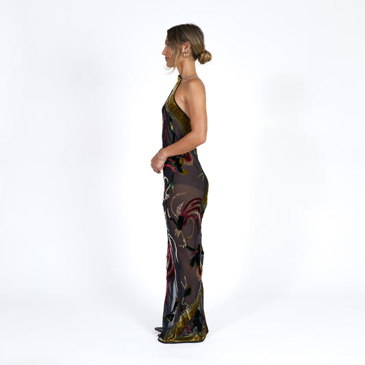 Goddess Maxi Dress - Vintage Scarf No. 002