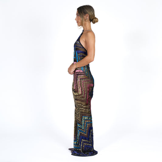 Goddess Maxi Dress - Vintage Scarf No. 004