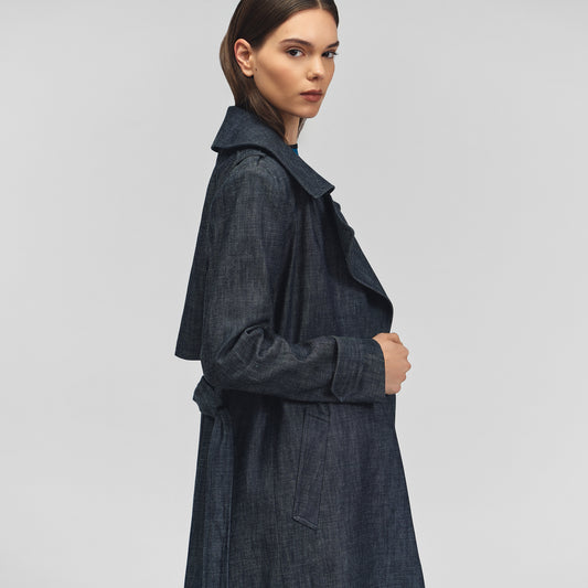 Trench Coat in Japanese Denim