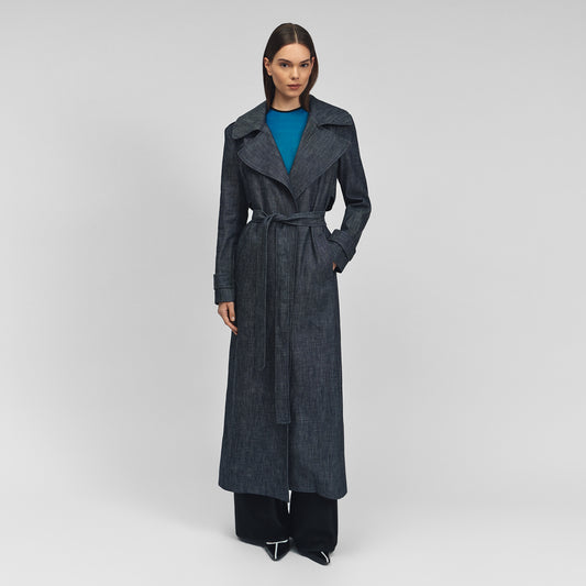 Trench Coat in Japanese Denim