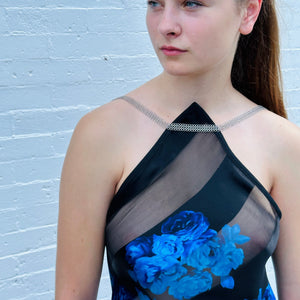 GODDESS DRESS YSL BLUE ROSES - HELENA MAGDALENA