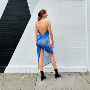 MAXI GODDESS DRESS HERMÈS BLUE - HELENA MAGDALENA