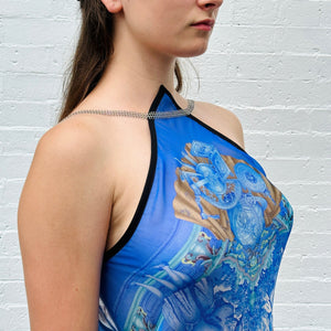 MAXI GODDESS DRESS HERMÈS BLUE - HELENA MAGDALENA